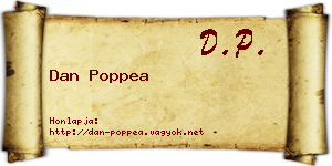 Dan Poppea névjegykártya